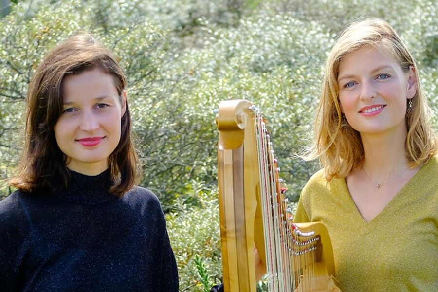 Heleen Bongenaar (zang) en Michela Amici (harp)